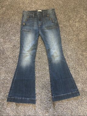 Women's Dark Blue Flared Jeans